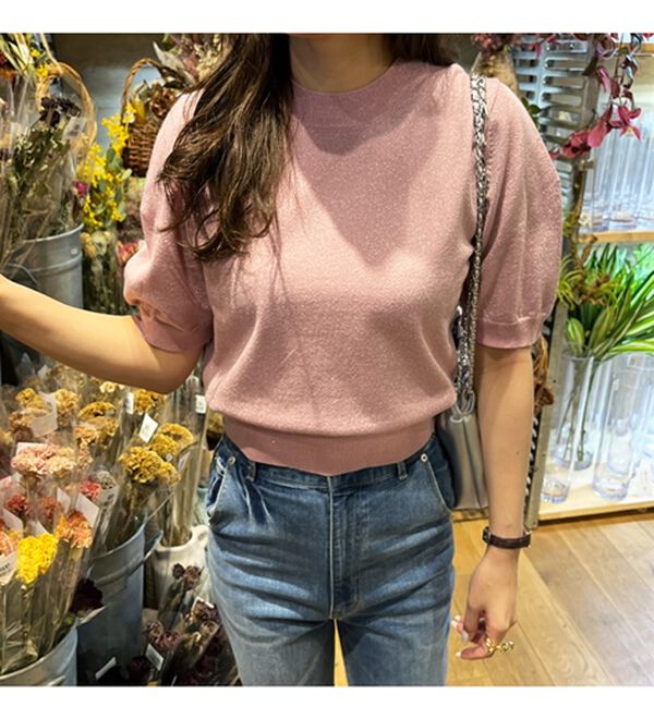 GeeRA（ジーラ）の「ラメパフスリーブニット（ニット・セーター）」｜詳細画像