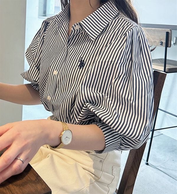 GeeRA（ジーラ）の「【Ｕ．Ｓ．　ＰＯＬＯ　ＡＳＳＮ．】ボリューム袖シャツブラウス（ブラウス）」｜詳細画像