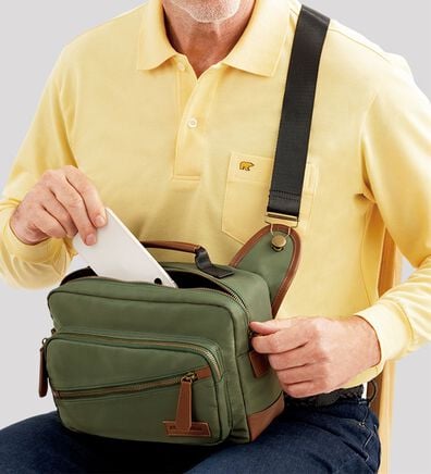 「＜ゴールデンベア＞座っても掛けたまま！いつでもバッグ（メンズショルダーバッグ）」