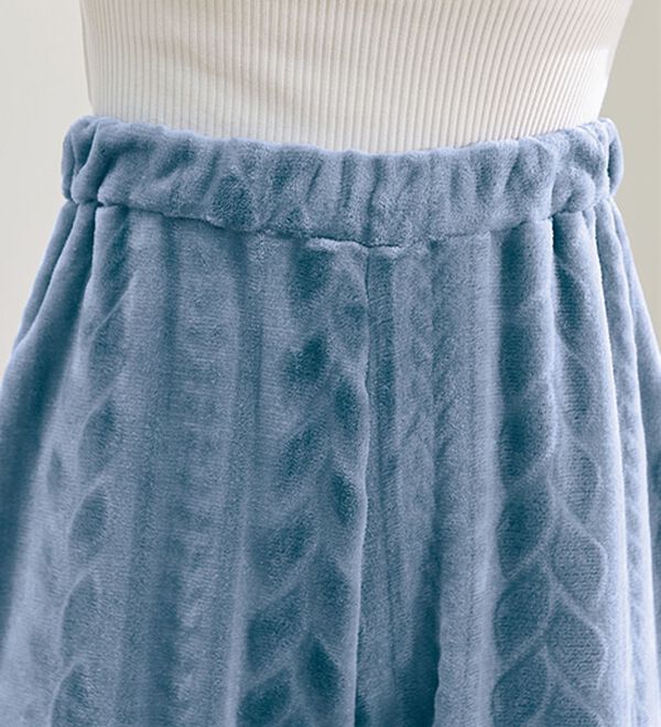 LAVIENNE（ラヴィエンヌ）の「ケーブルフリースジャケットパジャマ（パジャマ・ルームウェア）」｜詳細画像