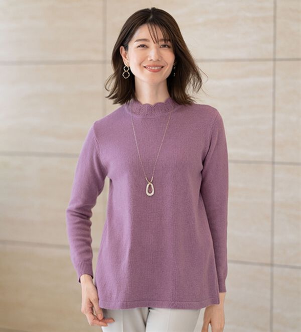 ルフラン（ルフラン）の「上質ウール１００％透かし編みアンサンブル（アンサンブル）」｜詳細画像