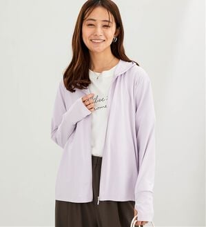 BELLUNA（ベルーナ）の「ヒンヤリ＆ＵＶ対策軽量パーカー（その他ジャケット）」｜ラベンダー