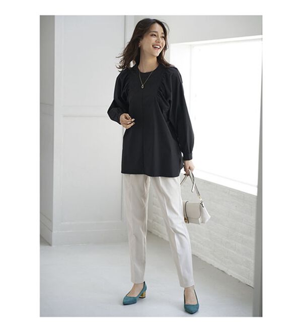 BELLUNA（ベルーナ）の「錯覚華奢見せ！ふわりブラウス（ブラウス）」｜詳細画像