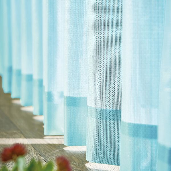 「一年中お役立ちエコレースカーテン「エコファイン」ブルー（レースカーテン）」｜詳細画像