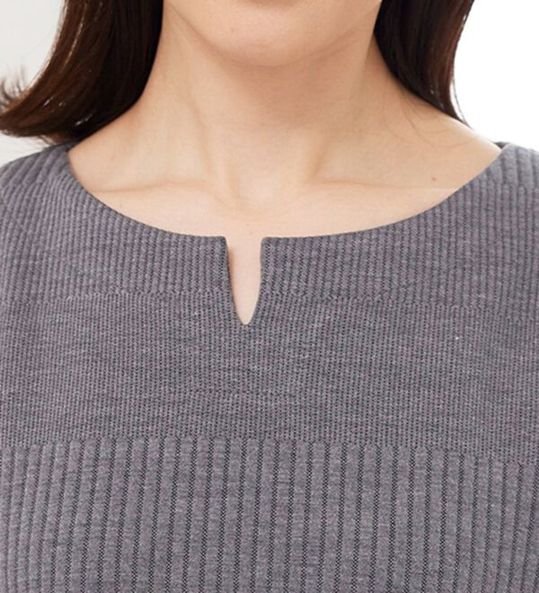 BELLUNA（ベルーナ）の「ポケット付ボーダージャカードワンピース（その他ワンピース）」｜詳細画像