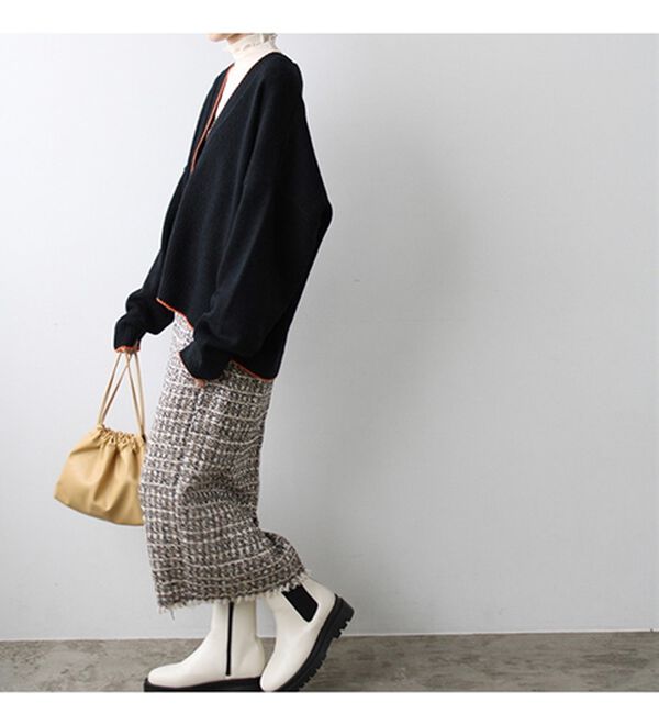 GeeRA（ジーラ）の「ファンシーツイードタイトスカート（ロングスカート）」｜詳細画像