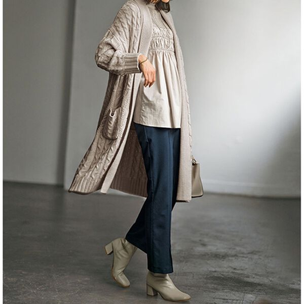 BELLUNA（ベルーナ）の「ウール入りスリットデザインフレアーパンツ（フルレングスパンツ）」｜詳細画像