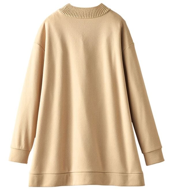 BELLUNA（ベルーナ）の「裏起毛素材ニット切替チュニック（チュニック）」｜詳細画像