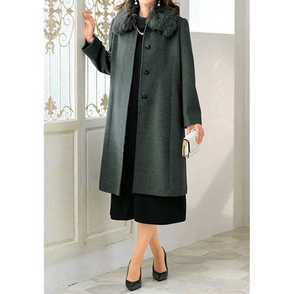 ☆BALMAINコート（毛皮ブルーフォックス）（新品）