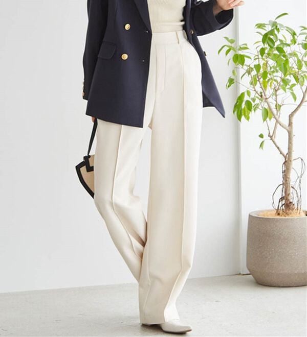 RANAN（ラナン）の「裏起毛美脚シルエットピンタックワイドパンツ（フルレングスパンツ）」｜詳細画像