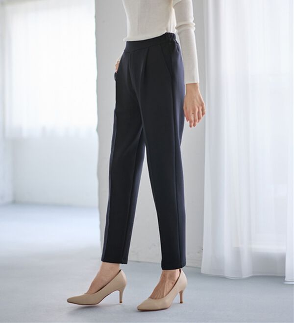 GeeRA（ジーラ）の「【２点セット】ペプラムジャケットテーパードパンツセットアップスーツ（パンツスーツ）」｜詳細画像