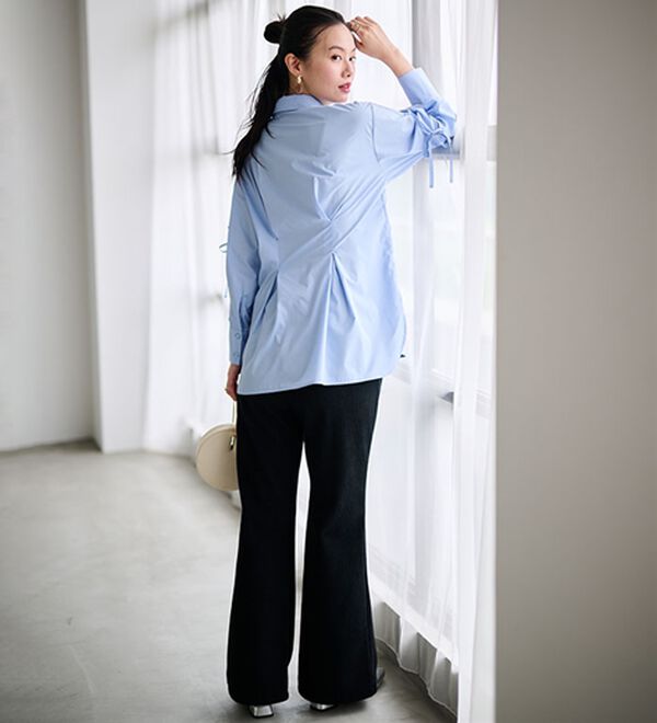 RANAN（ラナン）の「あったか裏ベロアニットコールフレアパンツ（フルレングスパンツ）」｜詳細画像