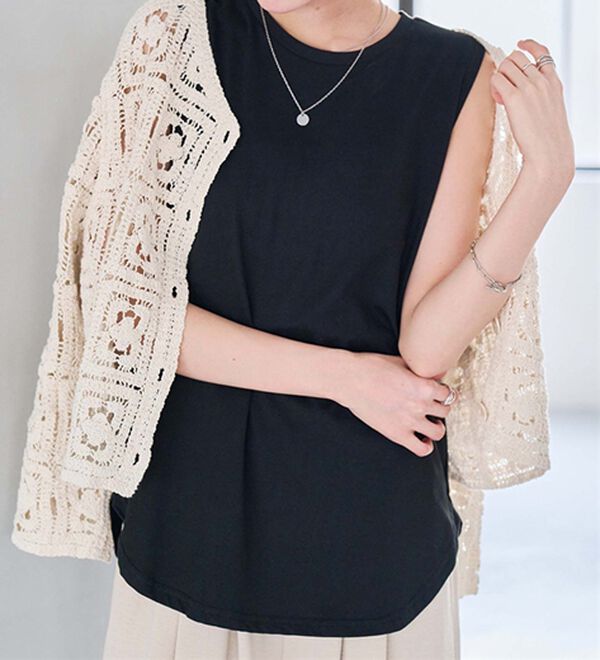 RANAN（ラナン）の「＜BC＞綿100％ひんやりタンクトップ（カットソー）」｜詳細画像