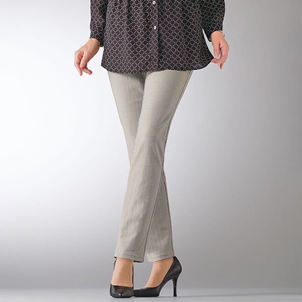 BELLUNA（ベルーナ）の「ハイテンションジャカード素材美脚パンツ（フルレングスパンツ）」｜詳細画像