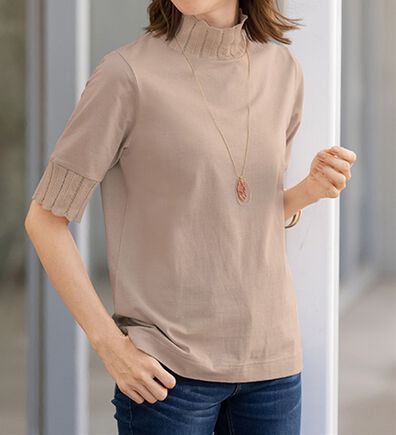 ルフラン（ルフラン）の「艶やか綿１００％プルオーバー（カットソー）」