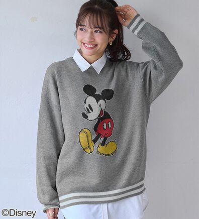 BELLUNA（ベルーナ）の「＜Ｄｉｓｎｅｙ＞【ミッキー】ジャカードゆったりセーター（ニット・セーター）」