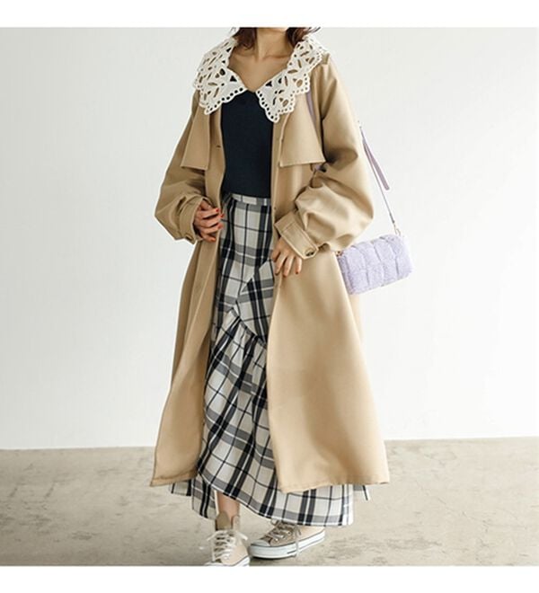 GeeRA（ジーラ）の「レース衿付ニット（ニット・セーター）」｜詳細画像