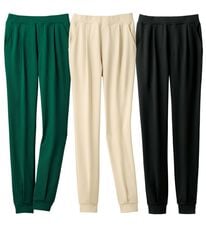 ルフラン（ルフラン）の「【３本組】ストレッチ素材ゆったりタックパンツ（フルレングスパンツ）」