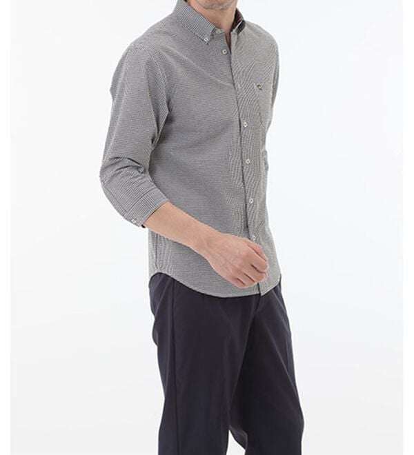 「＜アーノルド　パーマー＞シアサッカーデザインシャツ（長袖・７分袖）（メンズシャツ）」｜詳細画像