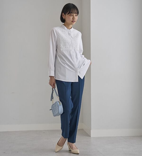 BELLUNA（ベルーナ）の「すっきり見えタックテーパードパンツ（フルレングスパンツ）」｜詳細画像