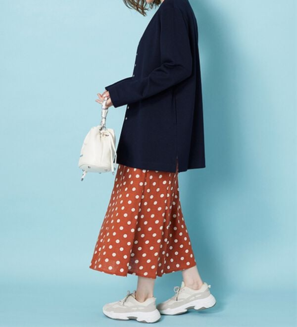 BELLUNA（ベルーナ）の「時短コーデ！ダンボール素材ロングカーデアンサンブル（アンサンブル）」｜詳細画像