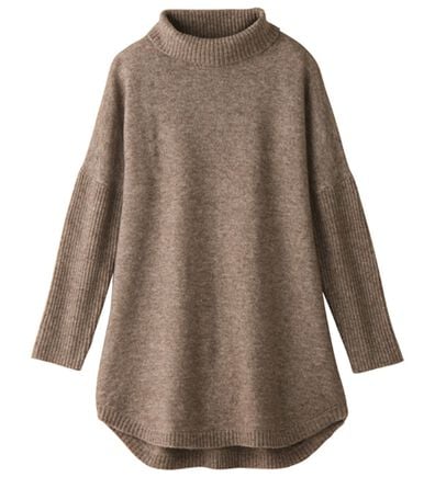 alotta（アロッタ）の「裾ラウンドタートルネックニットチュニック（チュニック）」