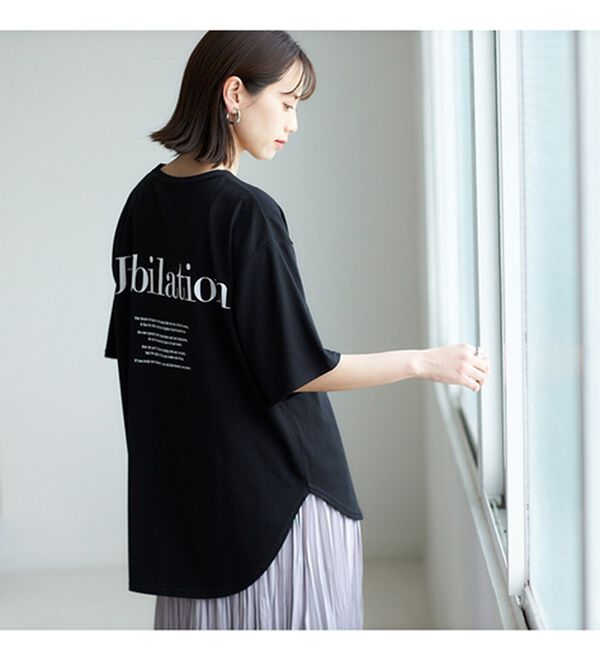 GeeRA（ジーラ）の「プリントチュニックＴシャツ（カットソー）」｜詳細画像