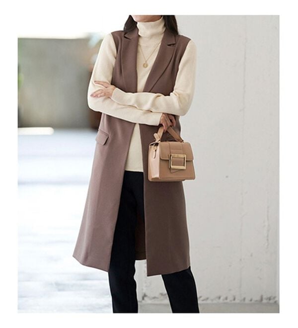 BELLUNA（ベルーナ）の「＜＆ｃｏｃｏｃｈｉ＞ハピネスコットン100％&times;吸湿発熱リブタートルニット（ニット・セーター）」｜詳細画像