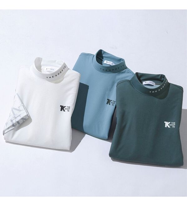 「＜ザ　ショップ　ティーケー＞接触冷感モックネックＴシャツ（メンズＴシャツ）」｜詳細画像