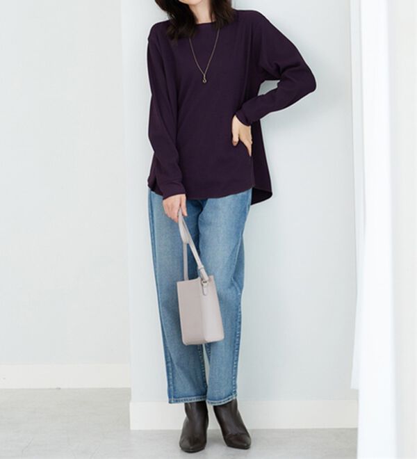 BELLUNA（ベルーナ）の「《快適Ｌａｂ．》 乾きやすい！ドライワッフルプルオーバー（カットソー）」｜詳細画像