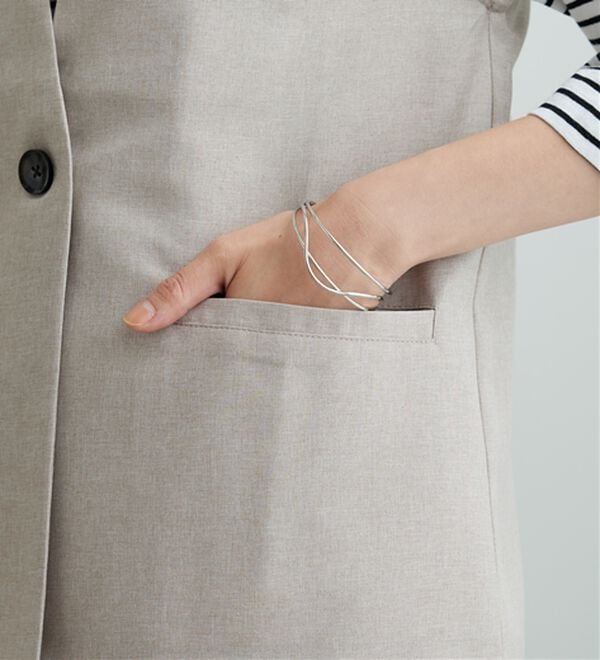 BELLUNA（ベルーナ）の「ノーカラーデザインジレ（ベスト）」｜詳細画像