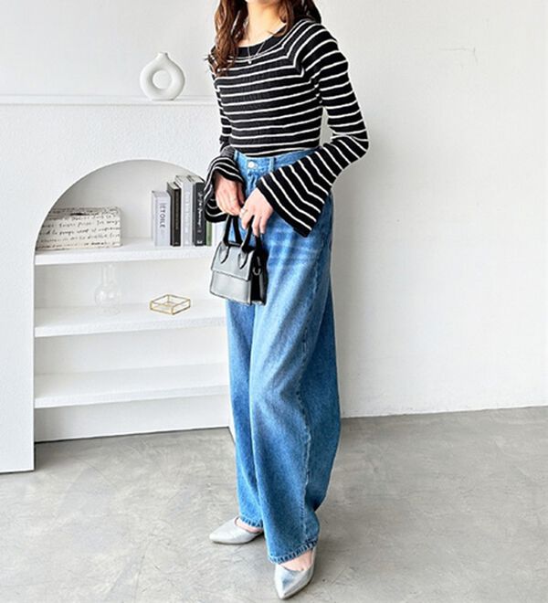 GeeRA（ジーラ）の「バレエネックフレアスリーブニット（ニット・セーター）」｜詳細画像