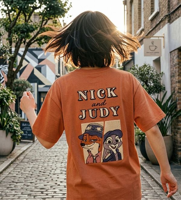 「＜Ｄｉｓｎｅｙ＞【ズートピア・ニック＆ジュディ】サガラ刺しゅうＴシャツ（Tシャツ）」｜詳細画像