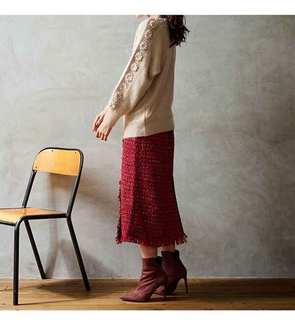 RANAN（ラナン）の「ウール混かぎ針ニットプルオーバー（ニット・セーター）」｜詳細画像