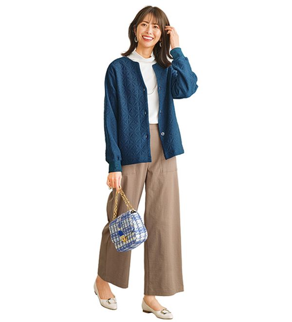 BELLUNA（ベルーナ）の「幾何柄ジャカード素材カーディガン（その他カーディガン）」｜詳細画像