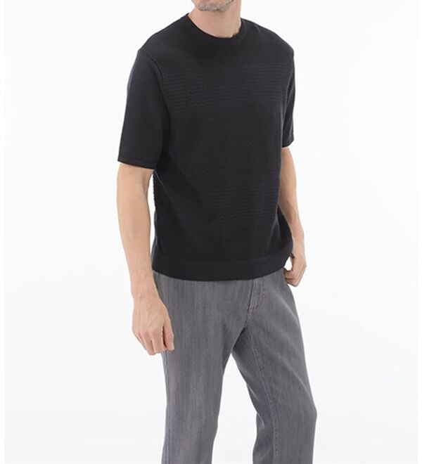 「＜コムルヴァン・オム＞涼感バンブーニットＴシャツ（メンズＴシャツ）」｜詳細画像