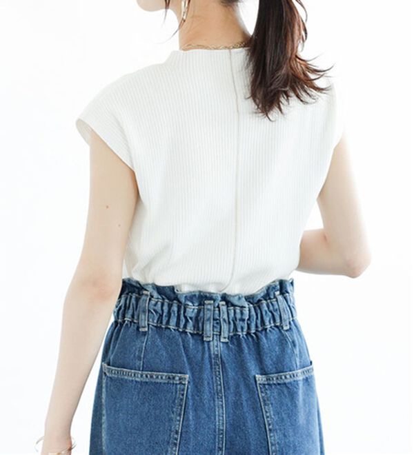 GeeRA（ジーラ）の「配色ラインフレンチスリーブニット（ニット・セーター）」｜詳細画像