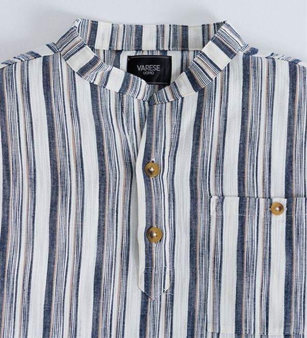 「ざっくり木綿のゆったりリラックスシャツ（メンズシャツ）」｜詳細画像