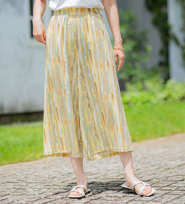 BELLUNA（ベルーナ）の「ヒンヤリ冷感イージーガウチョパンツ（ワイドパンツ・ガウチョ）」｜詳細画像