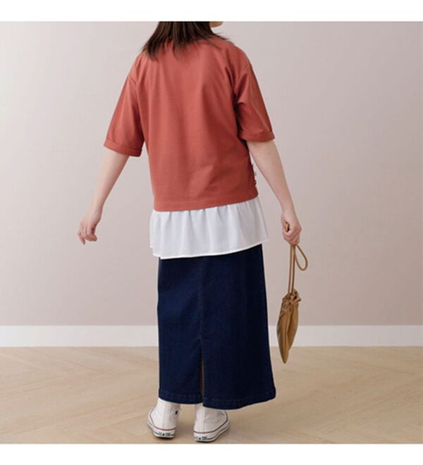 BELLUNA（ベルーナ）の「かのこ素材裾ボタン重ね着風チュニック（チュニック）」｜詳細画像