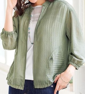 ルフラン（ルフラン）の「スタンド衿ブルゾン（ブルゾン）」｜セージ