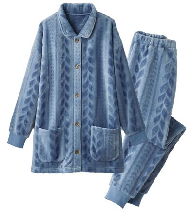 LAVIENNE（ラヴィエンヌ）の「ケーブルフリースジャケットパジャマ（パジャマ・ルームウェア）」