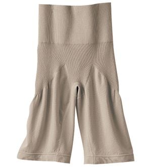 LAVIENNE（ラヴィエンヌ）の「新・綿混の美ラクるロングガードル（ガードル）」｜グレージュ