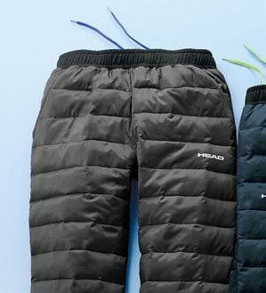 「＜ヘッド＞ダウンで暖か！防風スポーティパンツ（メンズフルレングスパンツ）」｜グレー