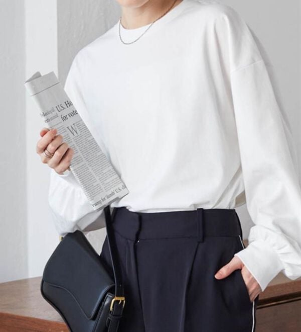 RANAN（ラナン）の「多機能ベーシックオーバーサイズ長袖Tシャツ（Tシャツ）」｜詳細画像