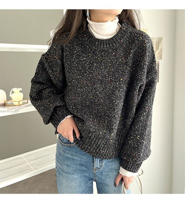 GeeRA（ジーラ）の「カラーネッププルオーバー（ニット・セーター）」｜詳細画像