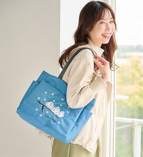 BELLUNA（ベルーナ）の「Ａ４対応！ポケットいっぱい刺繍トート（トートバッグ）」｜詳細画像