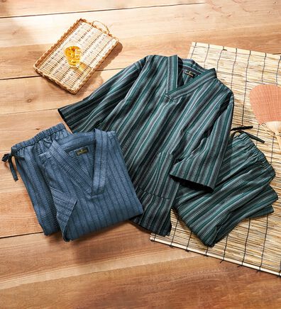 「【２着組】サラッと着やすい甚平（メンズルームウェア）」