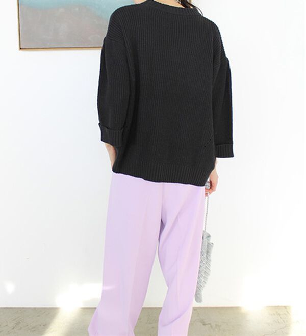 GeeRA（ジーラ）の「ハーフスリーブ着回しニット（ニット・セーター）」｜詳細画像