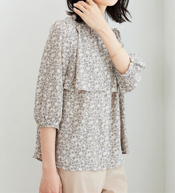 BELLUNA（ベルーナ）の「ケープ風デザインブラウス（ブラウス）」｜詳細画像